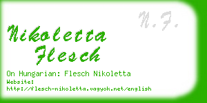 nikoletta flesch business card